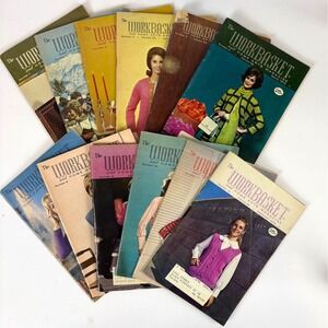 1969 1970 The Workbasket Magazine Vol 35 Vintage Full Year Lot of 12 Retro Craft